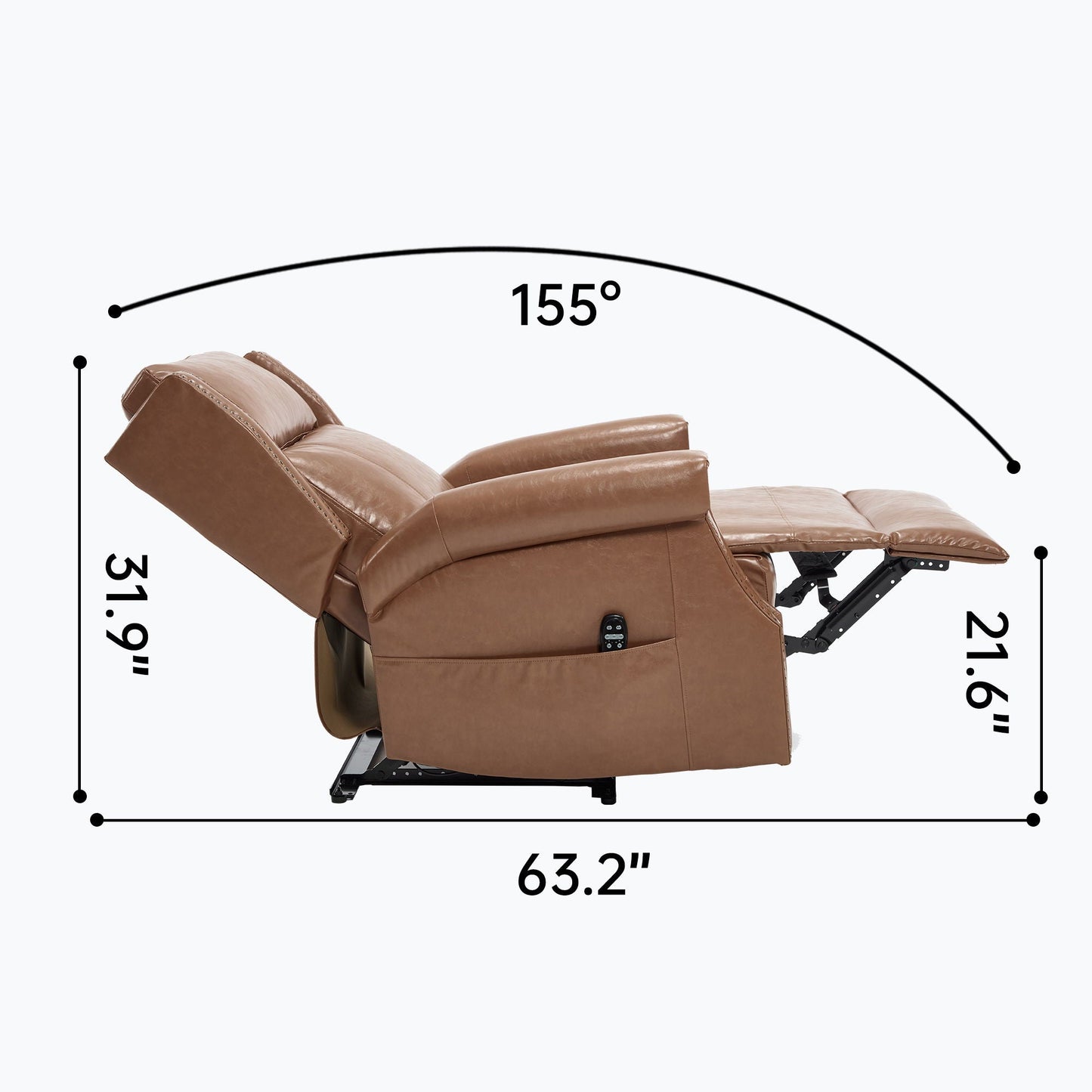 Manual Recliner With Vibrations and Heat