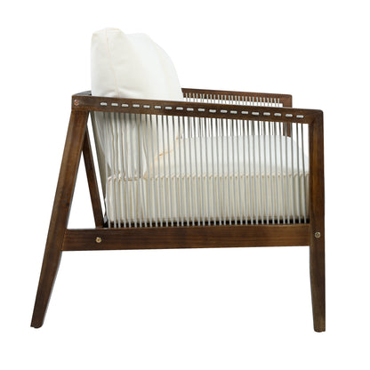 Outdoor Acacia Loveseat and Coffee Table Set