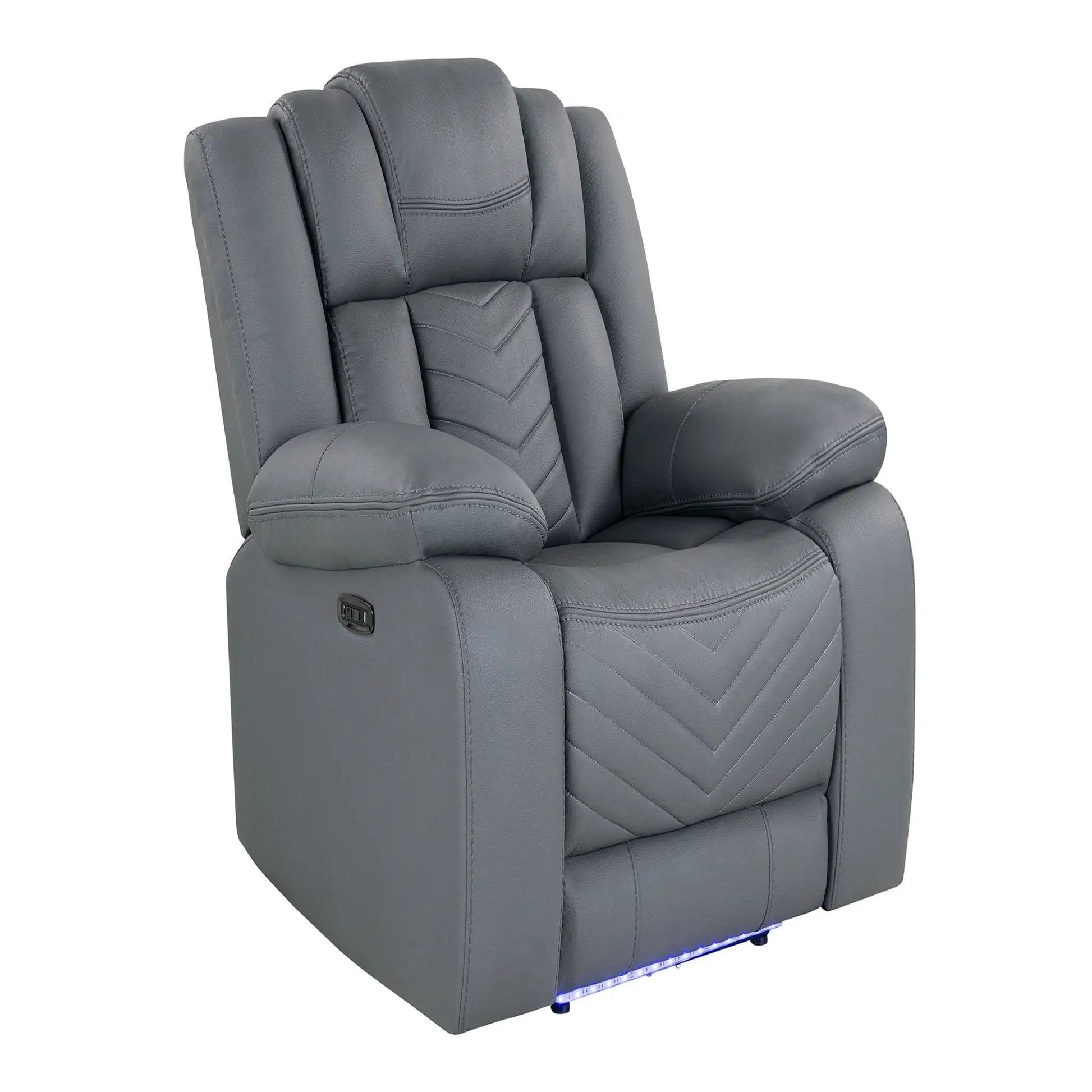 Raize gray power recliner with LED functionality, Unique Piece Furniture on Tampa Home & Garden Store