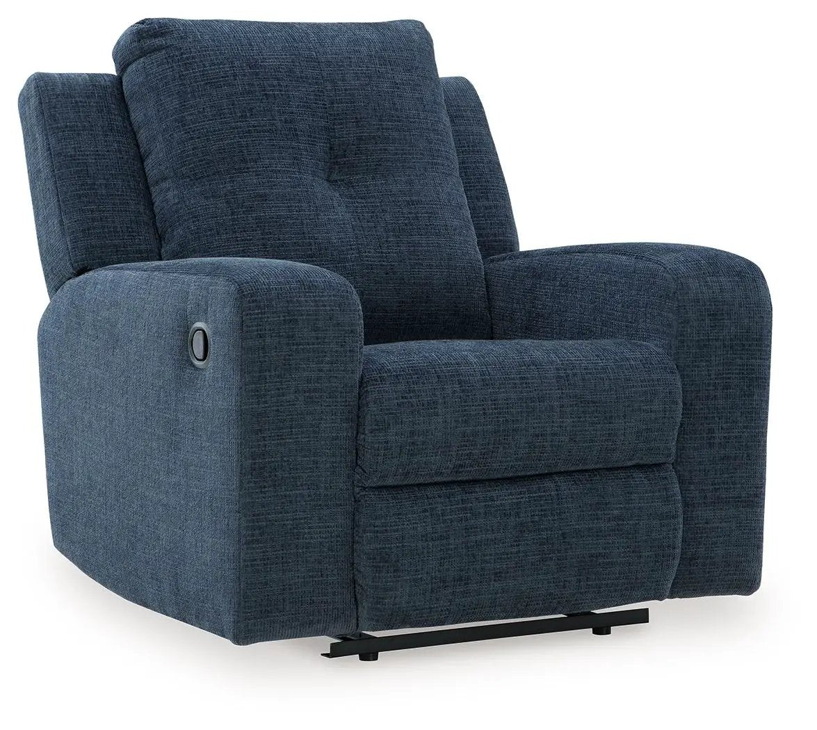 Danum Zero Wall Recliner blue fabric reclining chair by Unique Piece Furniture on Tampa Home & Garden Store