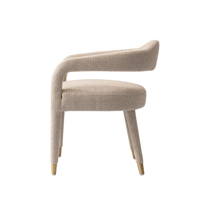 Aspen Solid Wood Mid Century Tweed Armchair