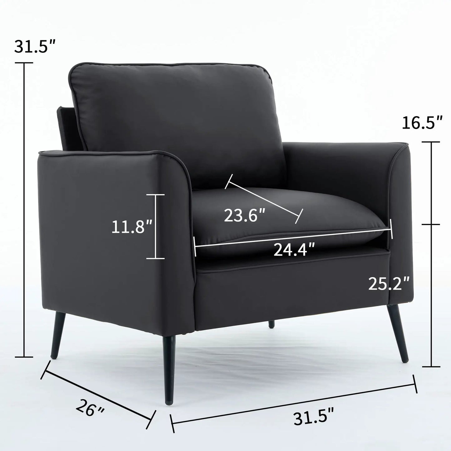 Nordic Retro Light Upholstered Sofa Chair
