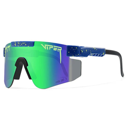 Pit Viper Sunglasses UV400 shield speckled frame green-purple mirrored lens by BikerZoneZ on Tampa Home & Garden Store