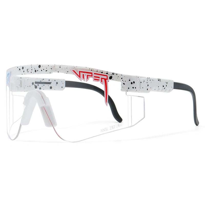 Pit Viper UV400 sunglasses white frame with red Viper logo, clear lenses by BikerZoneZ on Tampa Home & Garden Store