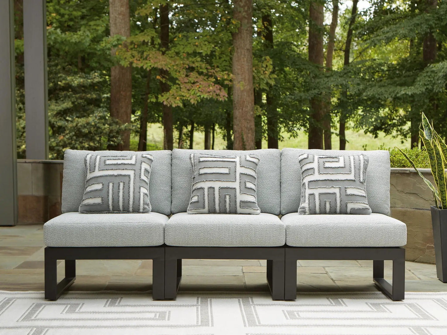 Beachloft Outdoor Aluminum Sectional with Wicker