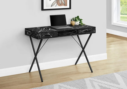 Computer desk black marble-look laminate with storage drawers by Unique Piece Furniture on Tampa Home & Garden Store