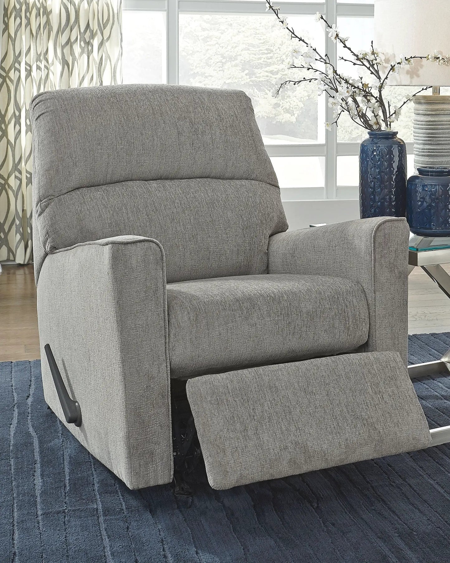 Altari Rocker Recliner, gray fabric upholstered rocker chair by Unique Piece Furniture on Tampa Home & Garden Store
