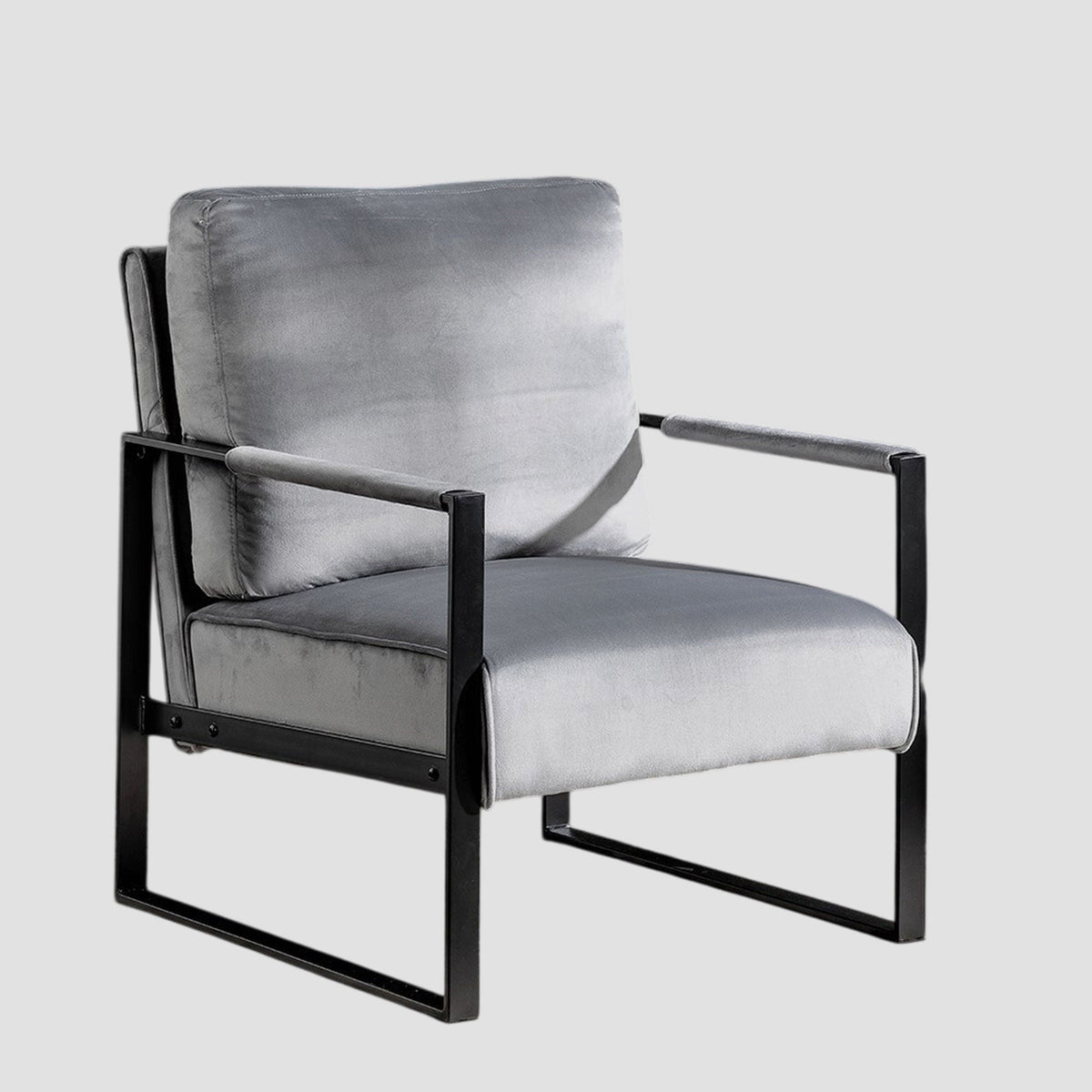 Mid Century Modern Chair With a Metal Frame