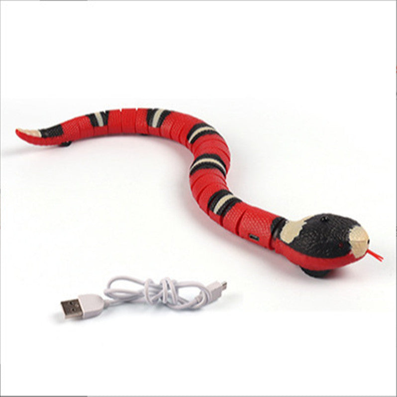 Electric induction snake toy, red and black bands, USB cable included, Sell My Stuff on Tampa Home & Garden Store