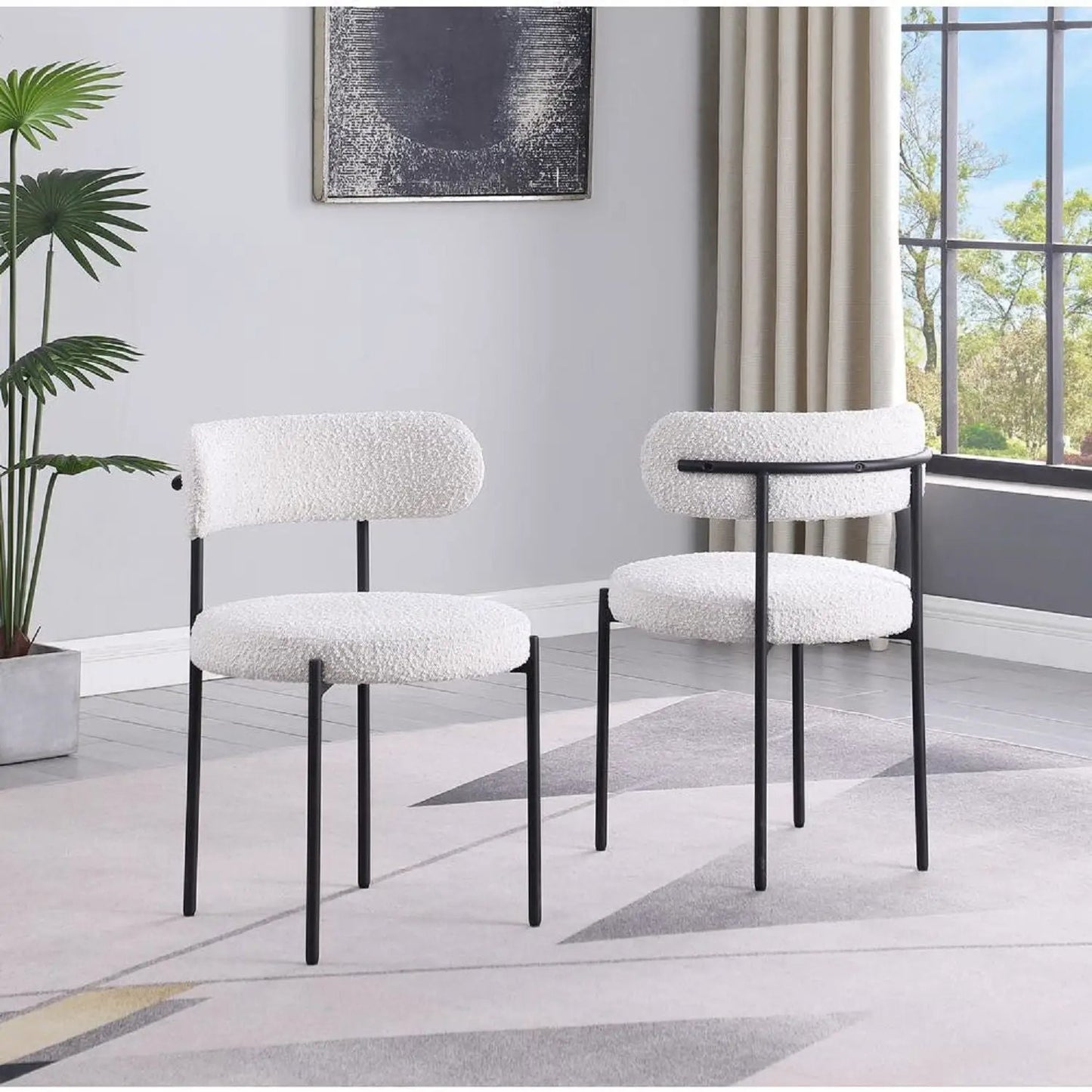Upholstered Kitchen Chairs Set of Two for Dining