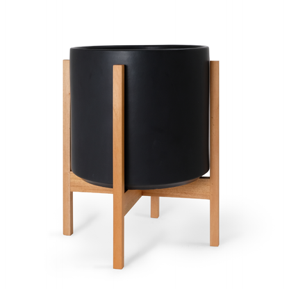 Cilindro de cerámica para artículos sólidos: con o sin soporte de caoba