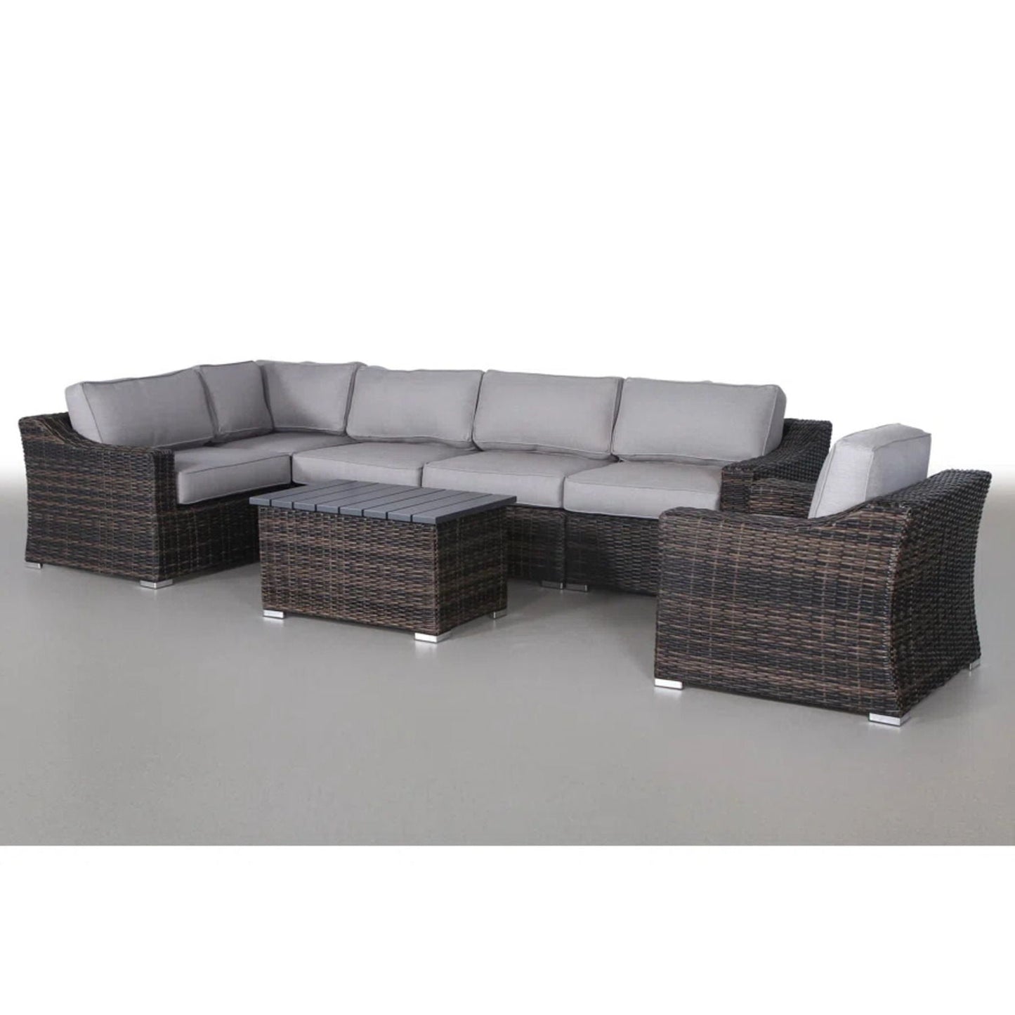 Durable Aluminum Wicker Sofa and Cushions