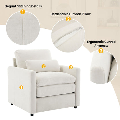 Cozy Upholstered Sofa Chair And Living Room Set