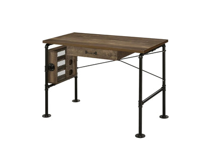 Endang Writing Desk Weathered Oak and Black