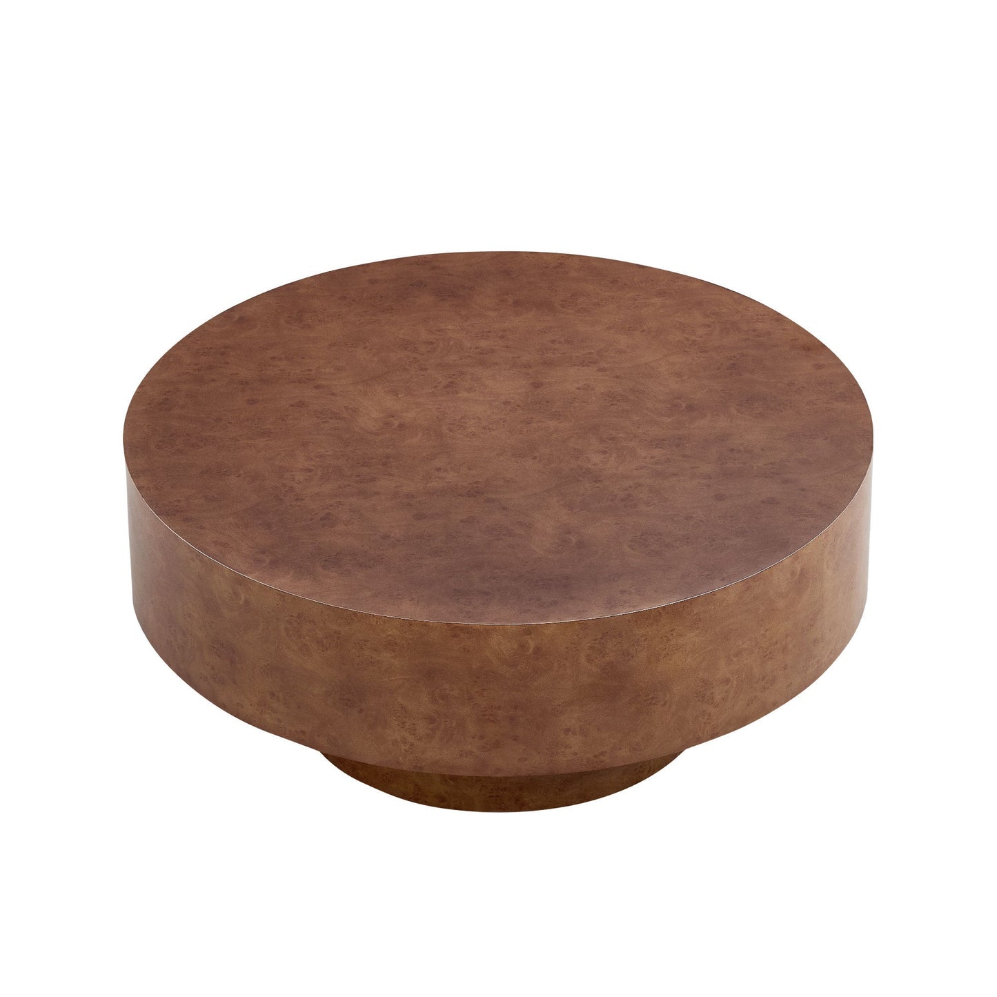 Faux burl wood round coffee table 31.49in with sturdy pedestal by HouseOfZazla on Tampa Home & Garden Store