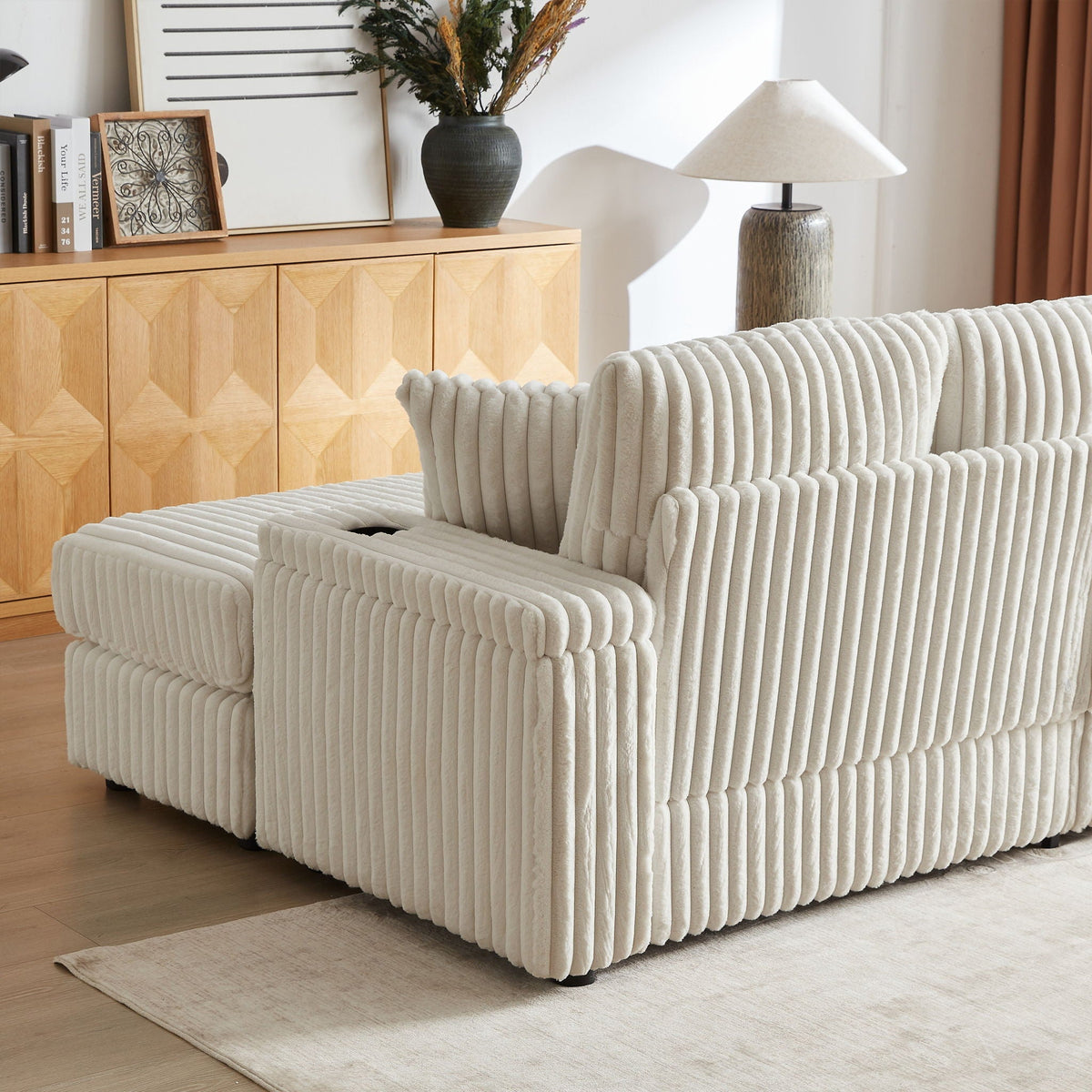 3 Seater Sofa With 2 Ottomans and Storage