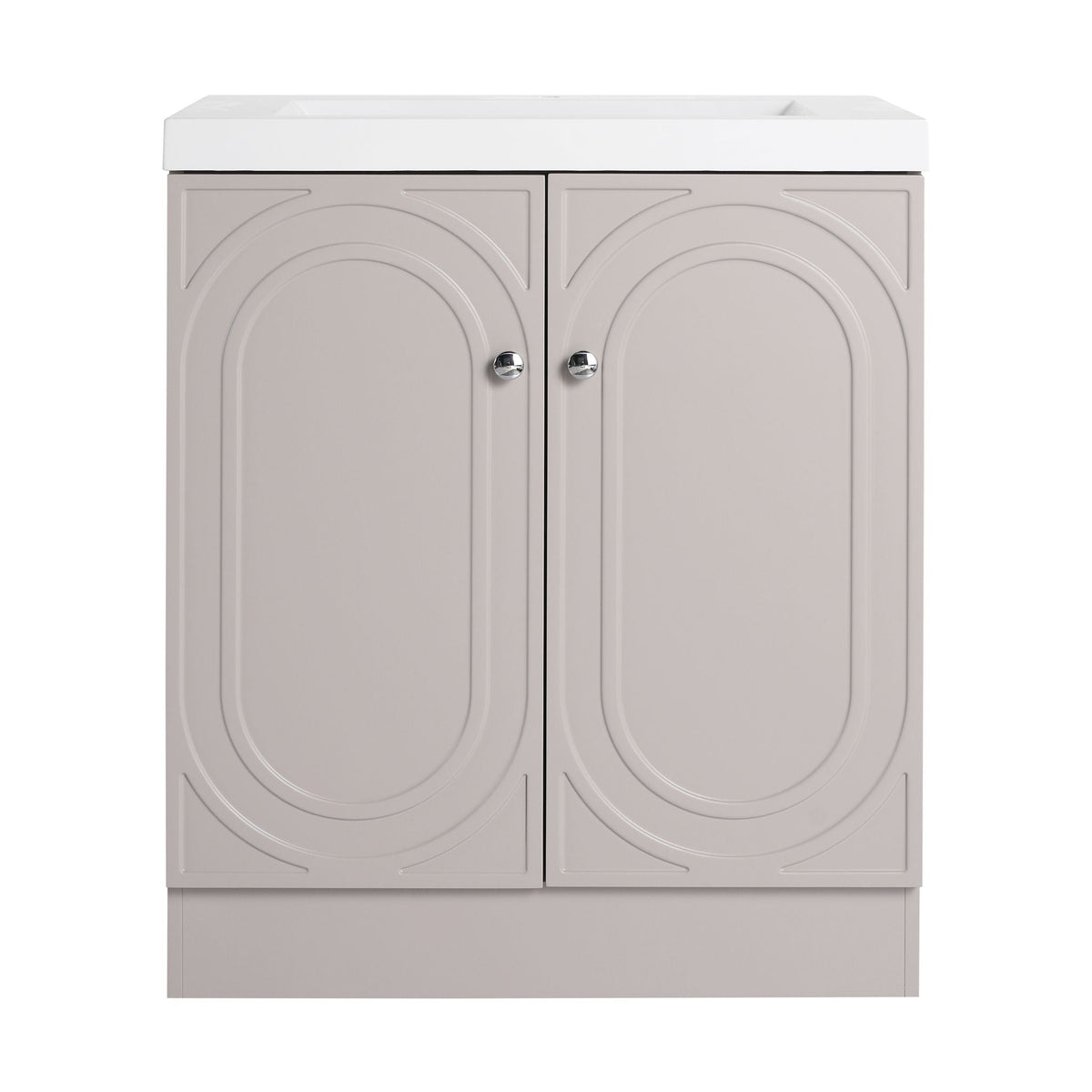 Freestanding Bath Vanity With Resin Sink And Door, beige cabinet, two doors, HouseOfZazla on Tampa Home & Garden Store