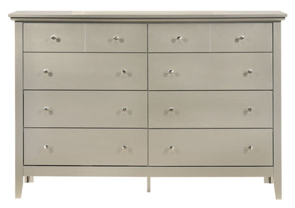 HouseOfZazla dresser with wood veneer in beige finish, multiple drawers and round knobs on Tampa Home & Garden Store