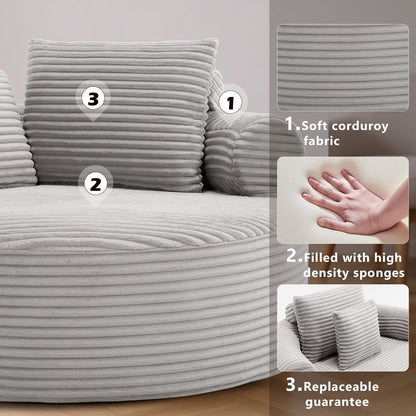 Round Sofa Bed and Pillows for the Living Room