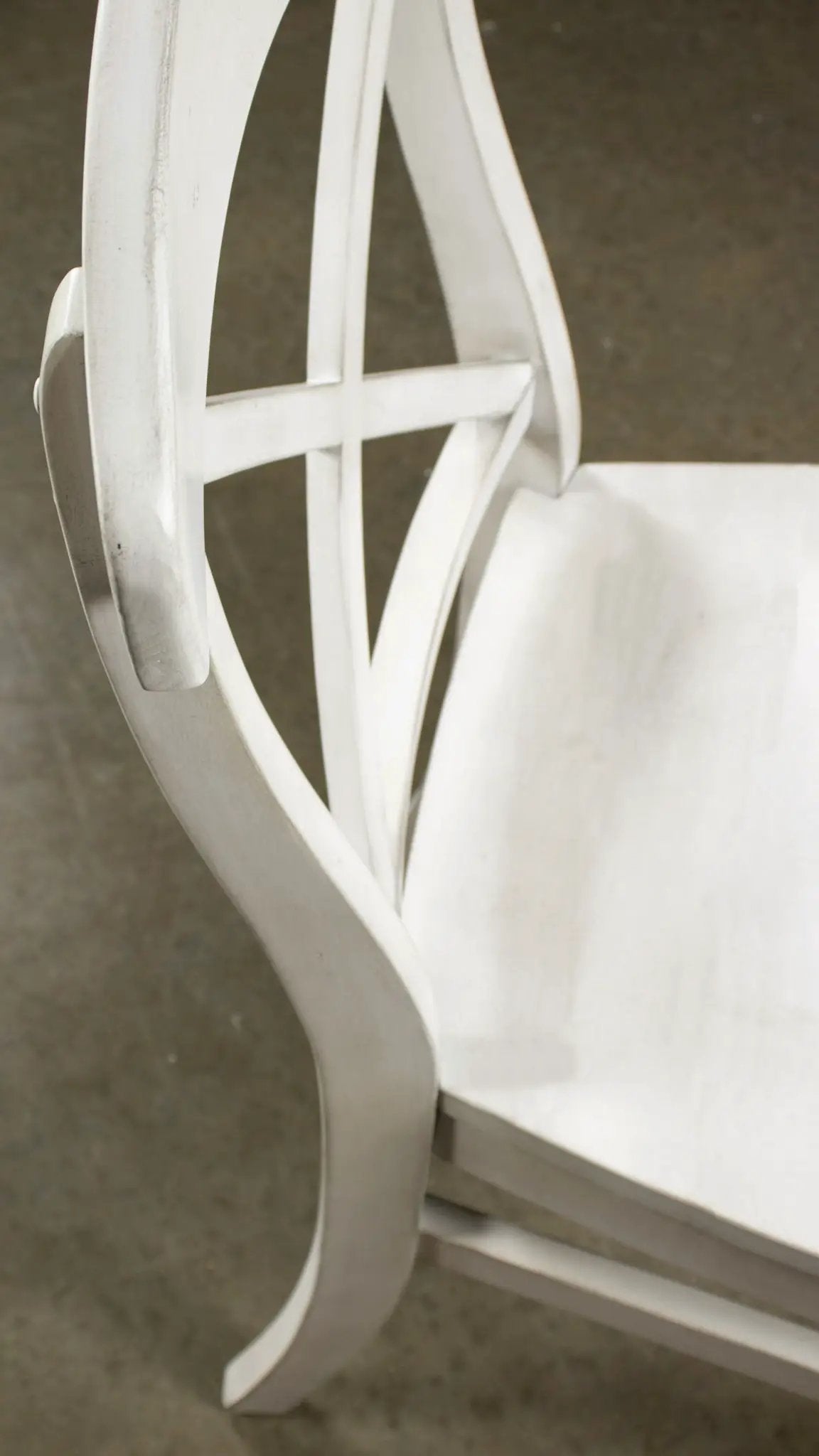 Harola cross-back dining chairs set of 2 smoky white finish on Tampa Home & Garden Store