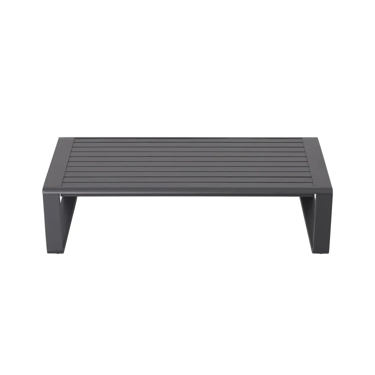 Rectangular outdoor coffee table with dark gray slats, 2-Piece set by Unique Piece Furniture on Tampa Home & Garden Store