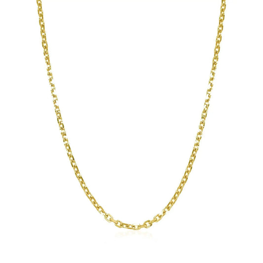 14k yellow gold diamond-cut cable link chain necklace 1.8mm Bids.com on Tampa Home & Garden Store