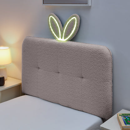 Twin size kids upholstered bed with rabbit-ear headboard in gray fabric HouseOfZazla on Tampa Home & Garden Store
