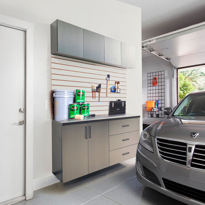 Garage storage cabinet set metallic gray with soft closing drawers by HouseOfZazla on Tampa Home & Garden Store