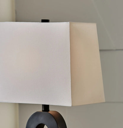 Markellton Poly Table Lamp Set of 2 Black