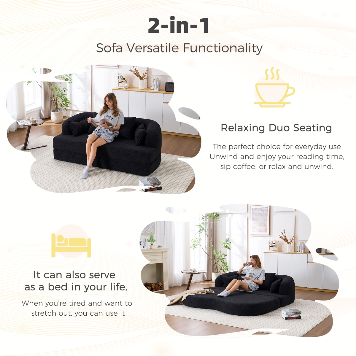 Foldable Sofa Bed For Small Apartments And Homes