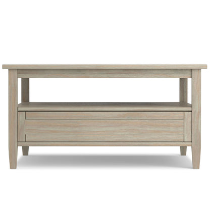Warm Shaker coffee table with drawer and shelf in light weathered oak, HouseOfZazla on Tampa Home & Garden Store