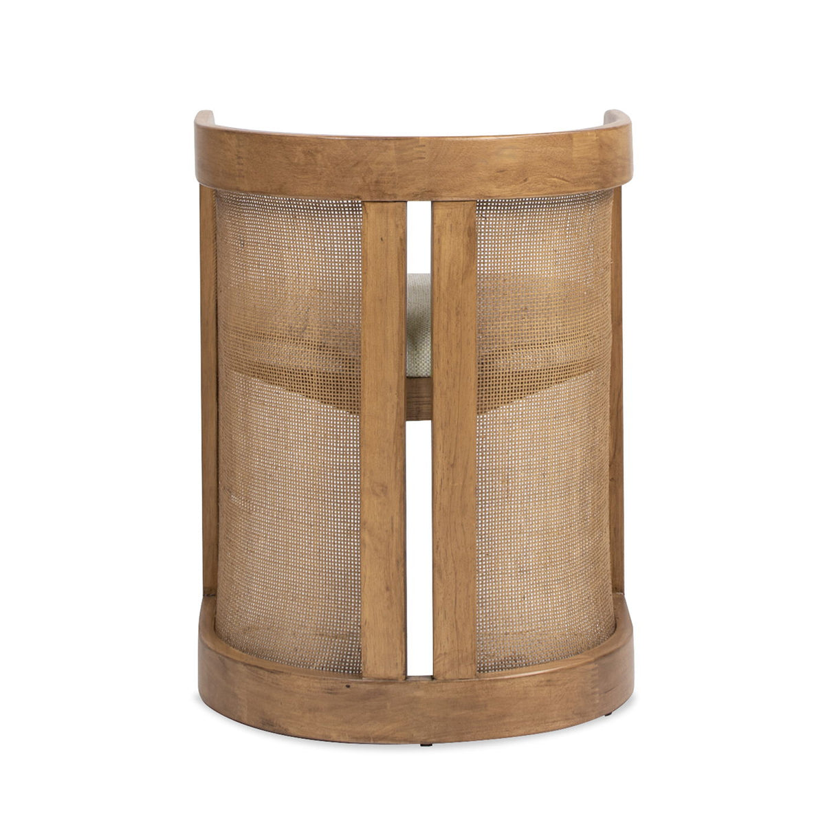 Curved dining arm chair with wooden frame and caned panels by HouseOfZazla on Tampa Home & Garden Store