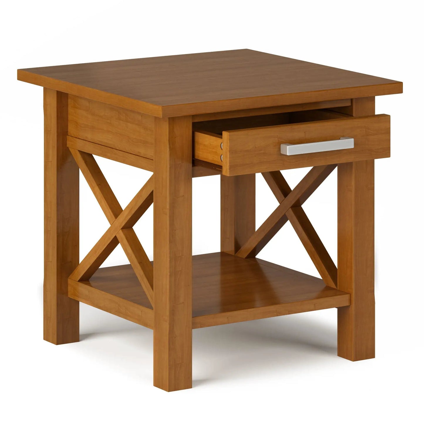 Kitchener Console Table in warm oak with drawer and silver handle by Unique Piece Furniture on Tampa Home & Garden Store