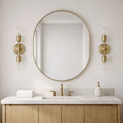 Reverie Double Lights Wall Sconce Clear Gold