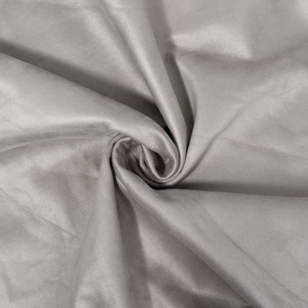 Upholstery fabric gray satin close-up with soft sheen and drape for luxury bed design on Tampa Home & Garden Store