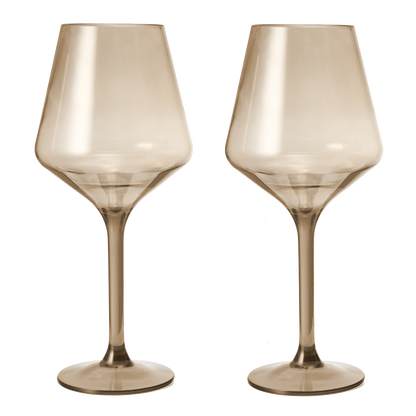 Saint Tropez Acrylic Stemmed Wine Glass Set of 2