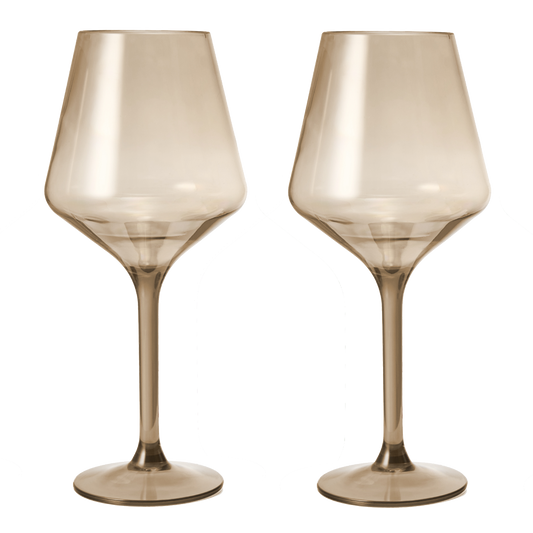 Saint Tropez Acrylic Stemmed Wine Glass Set of 2