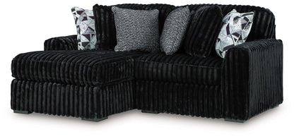 Midnight Madness Sectional and Jumbo Corduroy