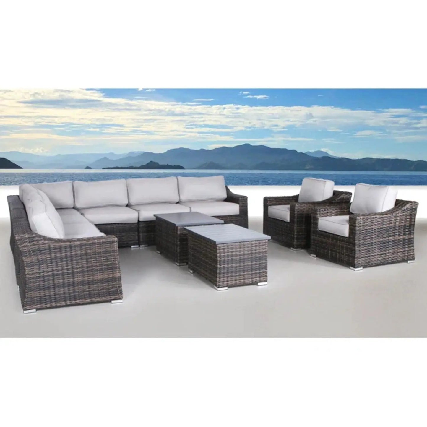 Outdoor Sofa Seating Group with Cushions