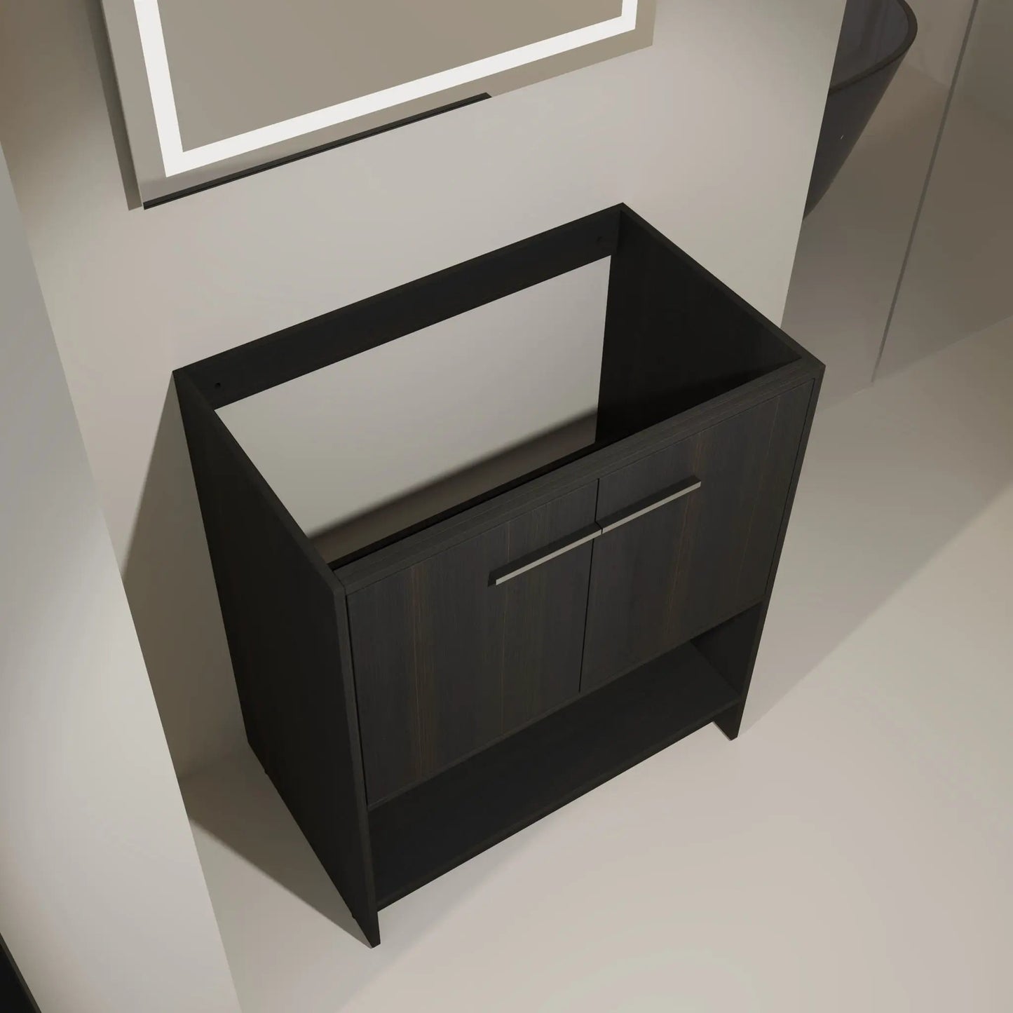 Sleek Freestanding Bathroom Vanity with Two Doors