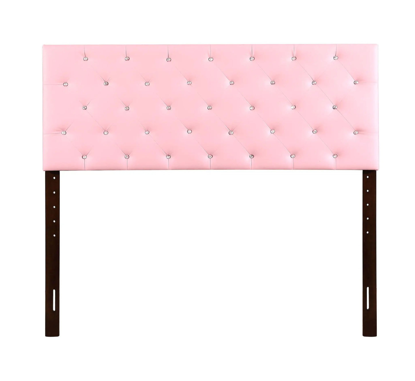 Panel Headboard with Faux Jewel Button Tufting