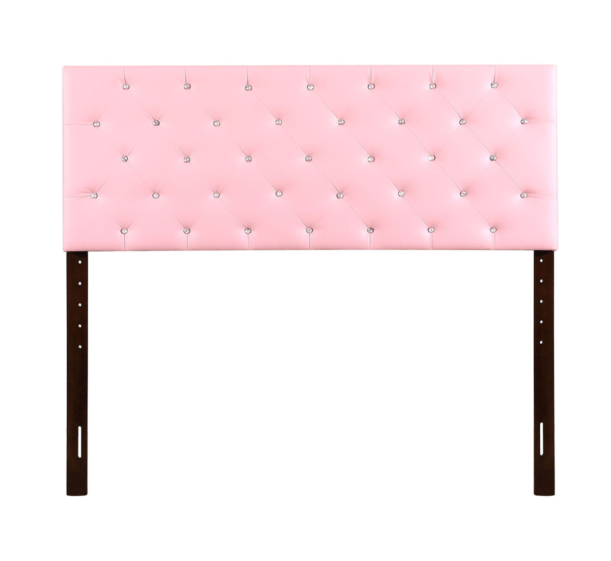 Upholstered Headboard with diamond tufting, pink, crystal buttons, adjustable HouseOfZazla on Tampa Home & Garden Store