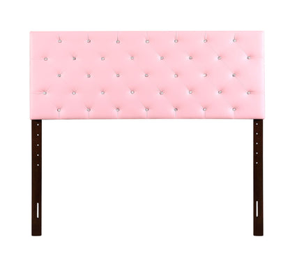 Upholstered Headboard with diamond tufting, pink, crystal buttons, adjustable HouseOfZazla on Tampa Home & Garden Store