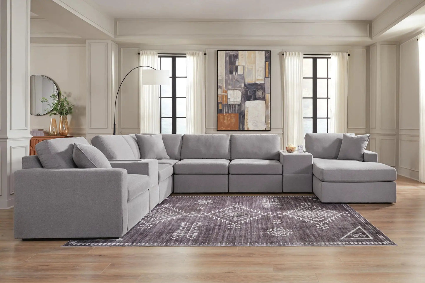 Modmax Sectional in Granite Performance Fabric
