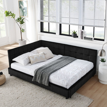 Mid-Century Upholstered Bed Frame and Backrest