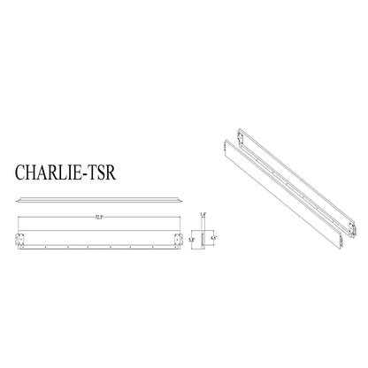 Charlston Bed with LED Lighting, Sleigh Style
