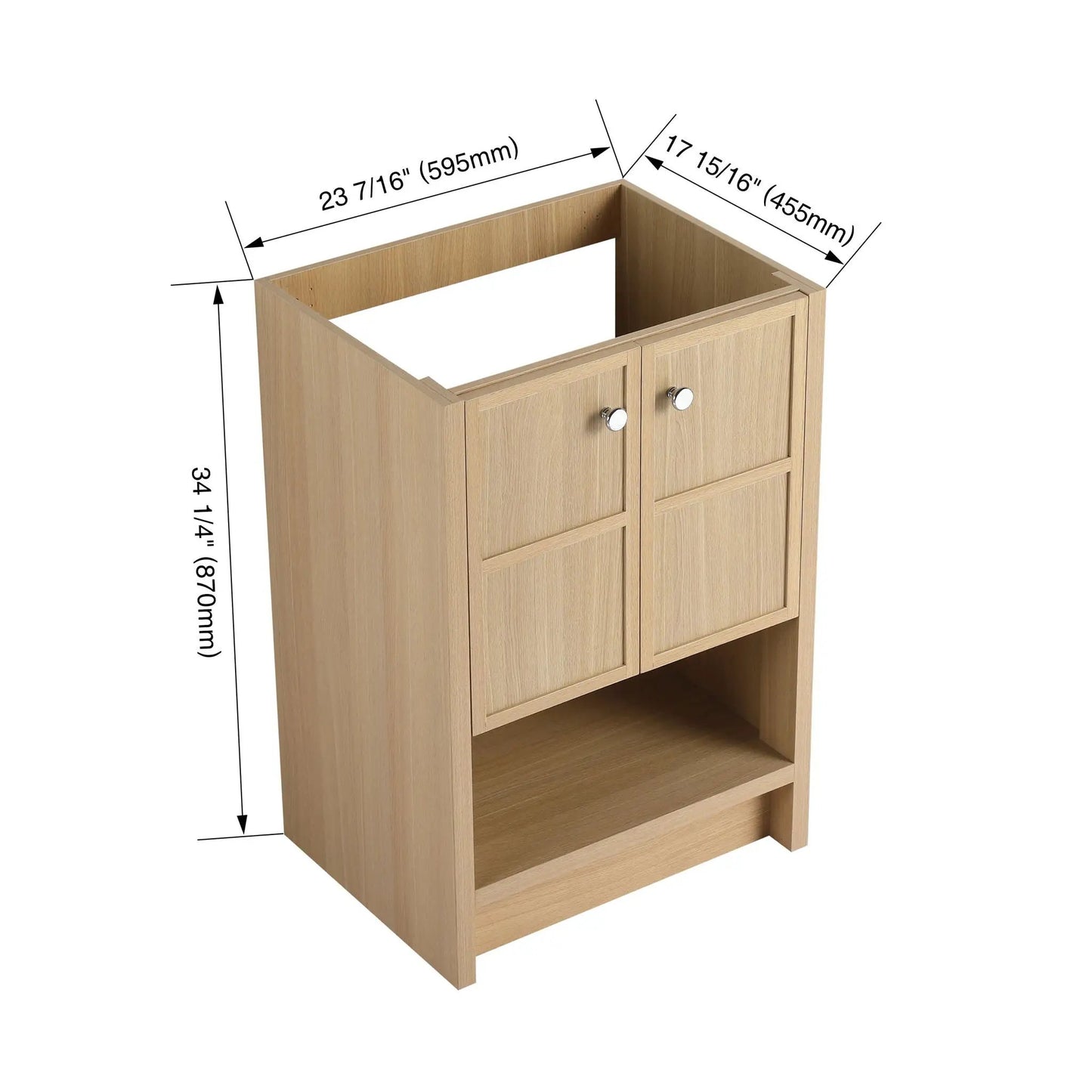 Freestanding Bathroom Vanity with Closing Doors