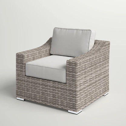 Patio chair with cushions, modern gray wicker arm chair by HouseOfZazla outdoor chair on Tampa Home & Garden Store