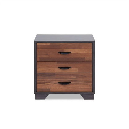 Eloy Accent Table Walnut Espresso with Drawers