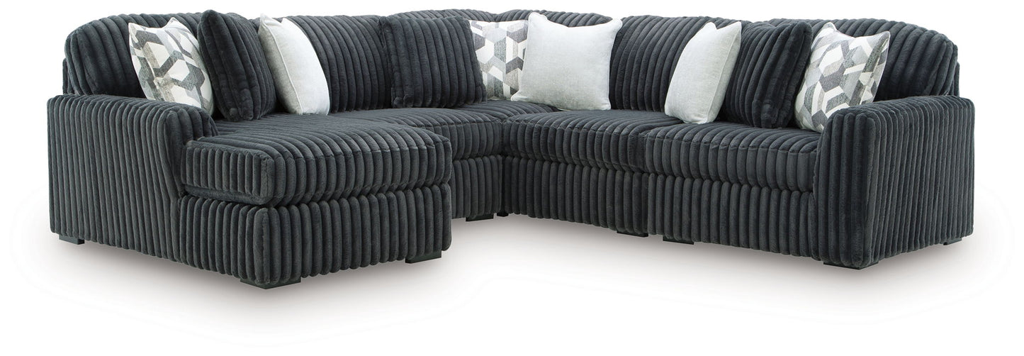 Midnight Madness Sectional and Jumbo Corduroy